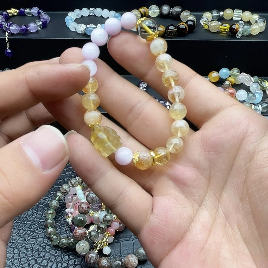 水晶手链未镶嵌蜂蜜奶盖