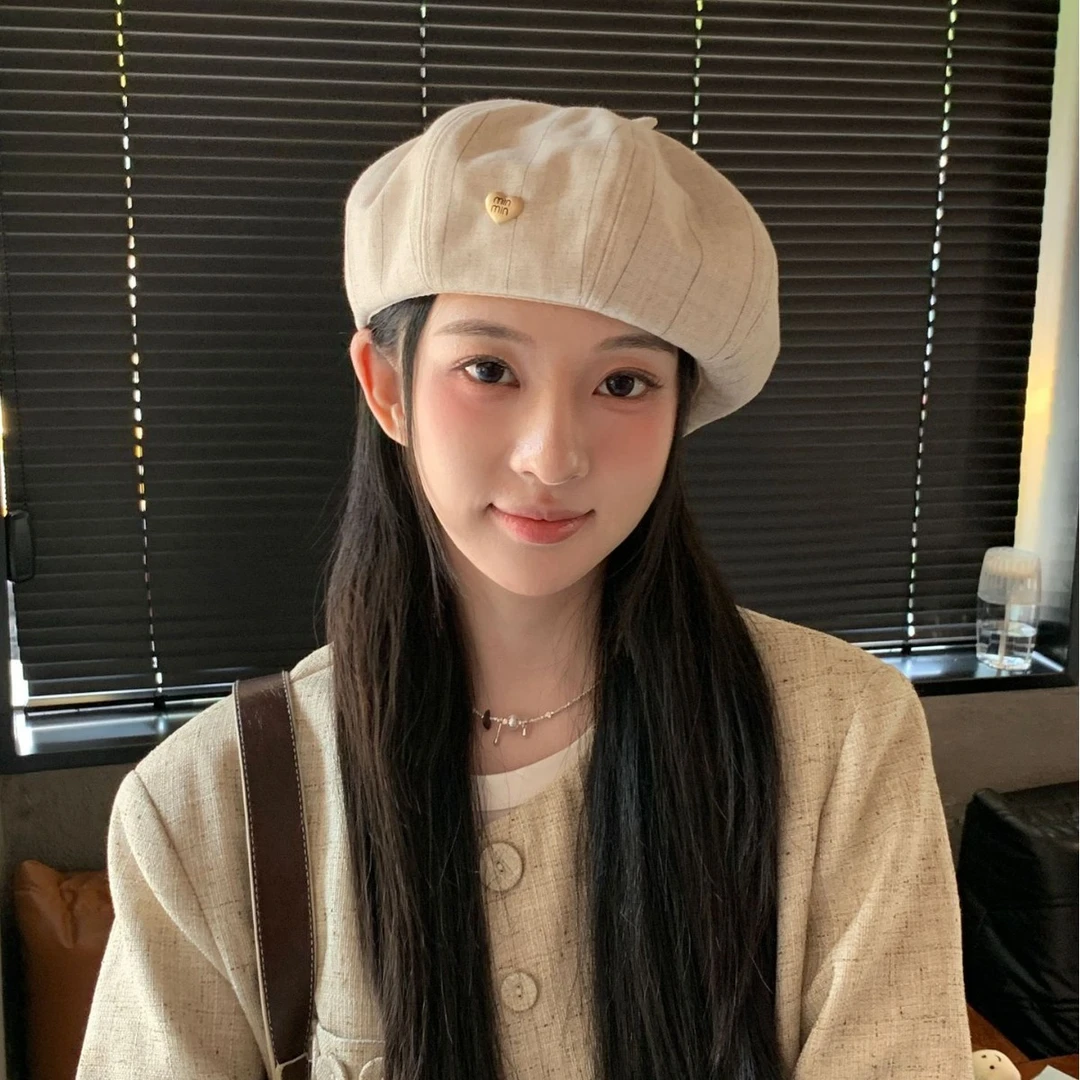 2025新款波点星星标贝雷帽女潮流画家帽秋冬修饰脸型经典百搭八角