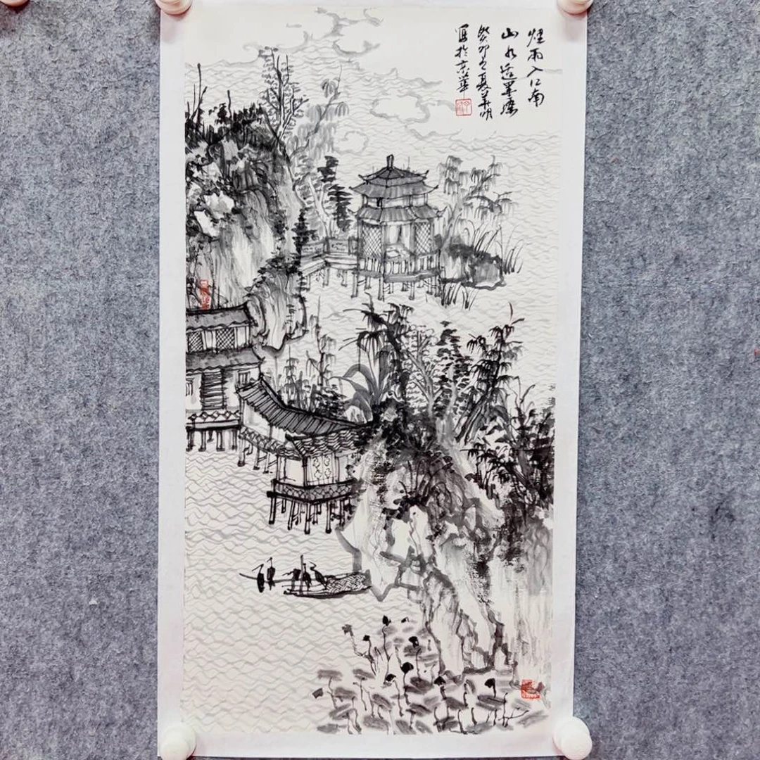 国画丁华明出版原作