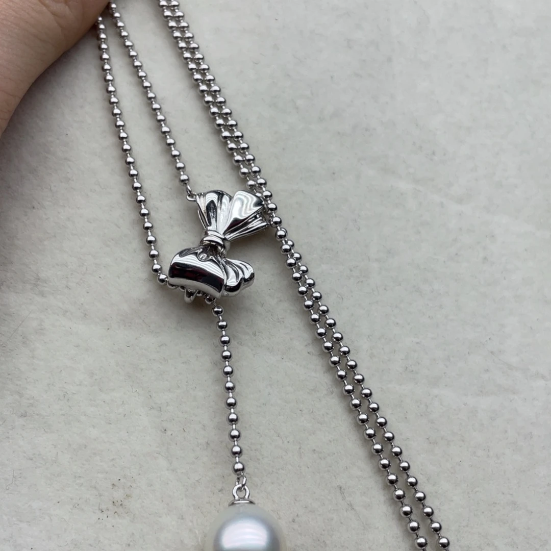 颈饰海水珍珠银S925镶嵌V33