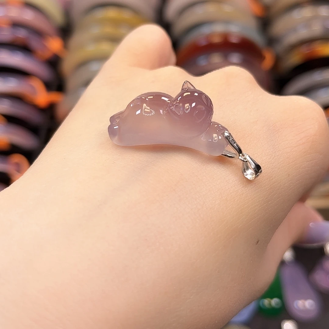 玛瑙/玉髓银S925镶嵌颈饰