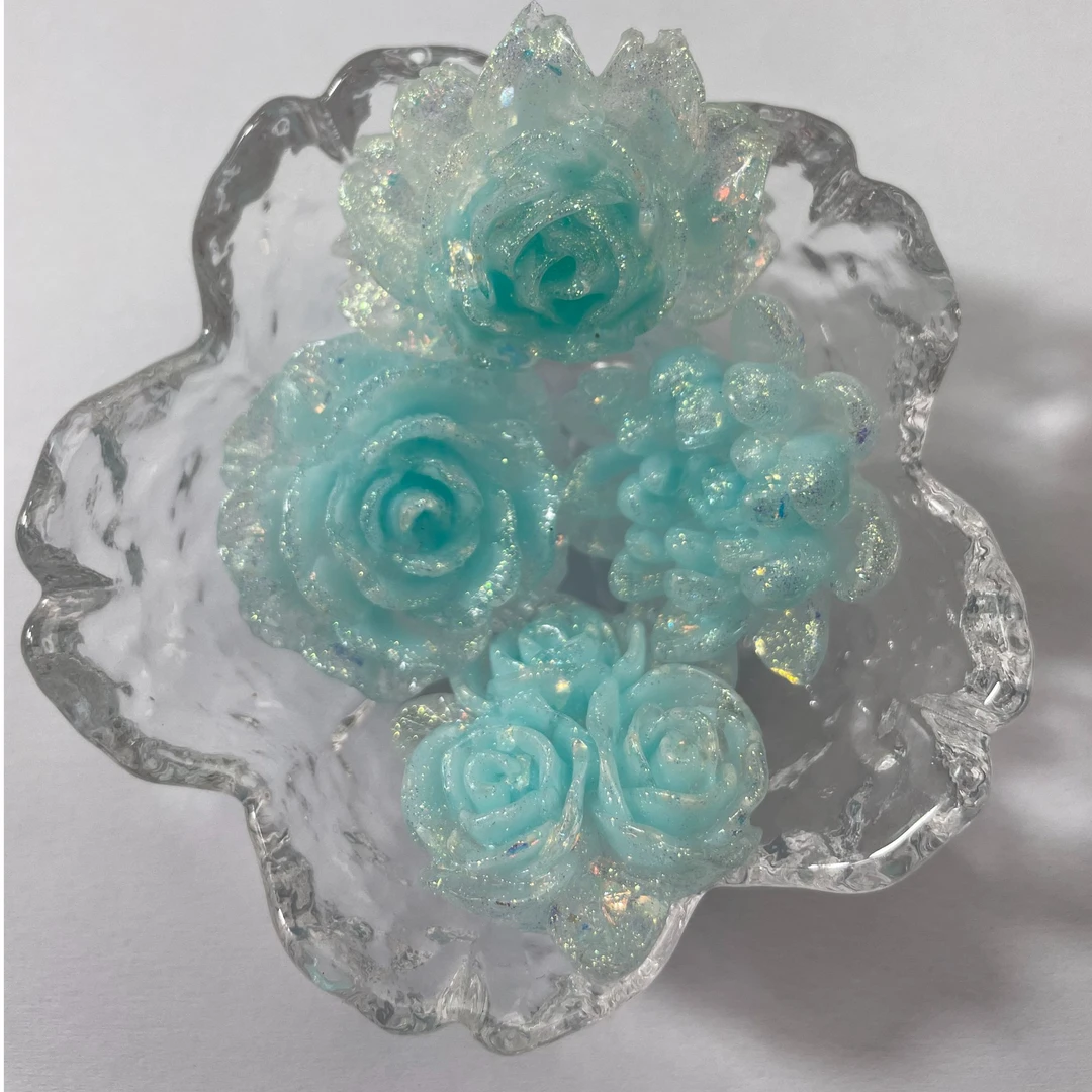 【丹丹专属】直播拆夜光萤渐变花朵手工diy摆件