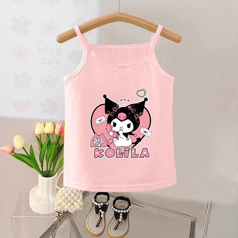 女童夏季背心2025打底新款宝宝洋气无袖儿童薄款纯棉吊带上衣