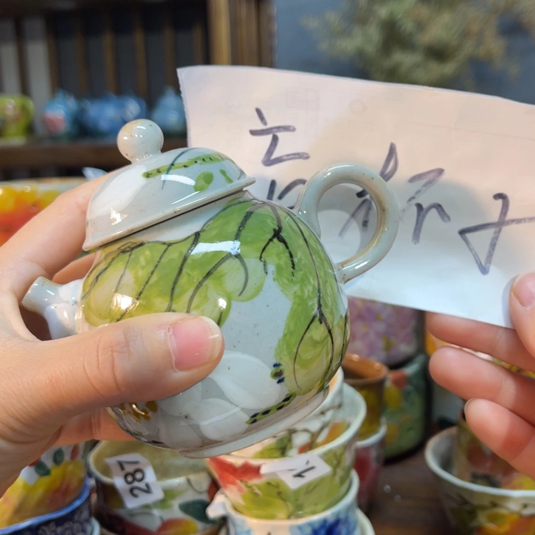 杯耕**乐素浅陶瓷手工手绘