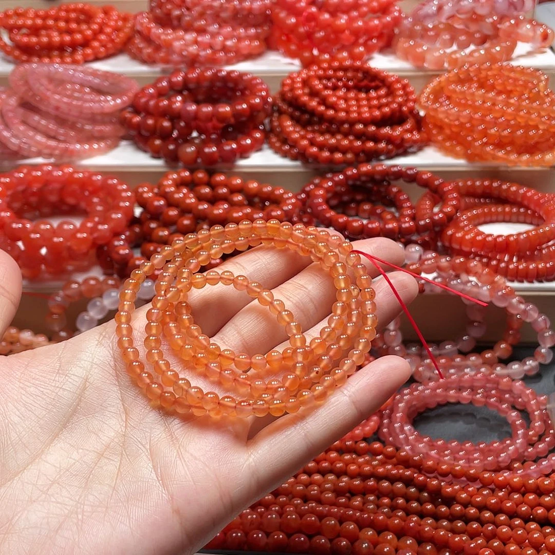 南红玛瑙未镶嵌手链4➕