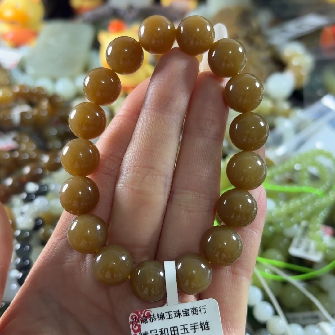 得****和田玉未镶嵌手链拍十三发一  146