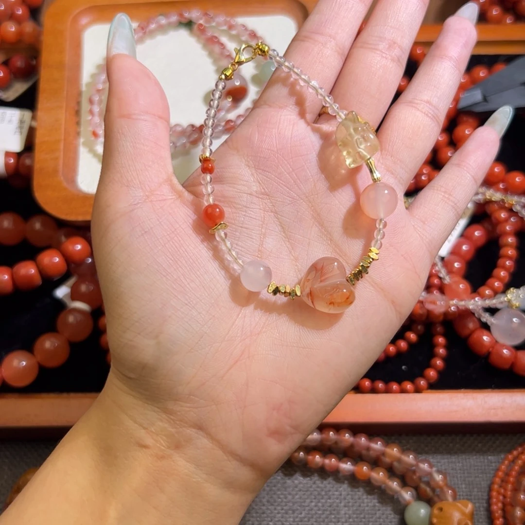 南红玛瑙手串未镶嵌3mm