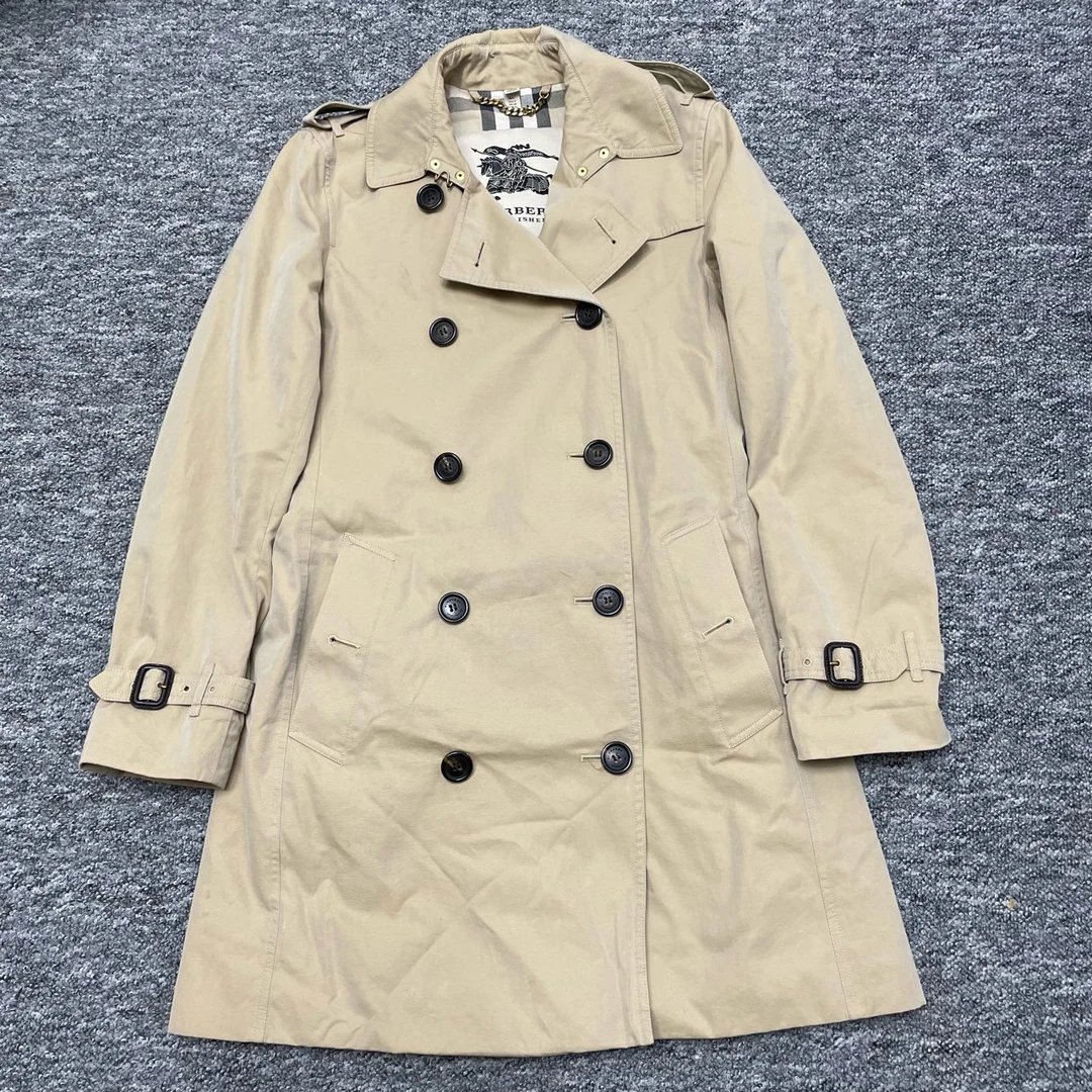 95新 BURBERRY/博柏利 6561卡其色风衣/UK6码/95新/如图/