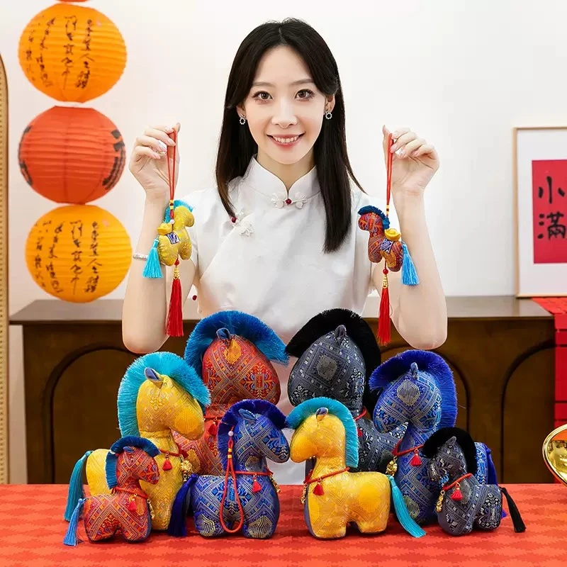 【大号】马年吉祥物公仔马年毛绒玩具生肖马玩偶小马生肖挂件
