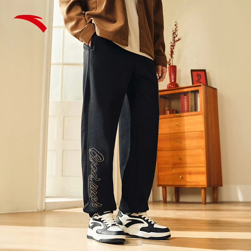 安踏好事发生 | 新年款休闲卫裤男士加绒束脚运动长裤152518301S