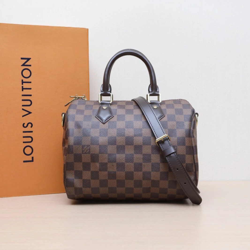 95新 LouisVuitton/路易威登 活动小花双双 Speedy 25肩带2015 包