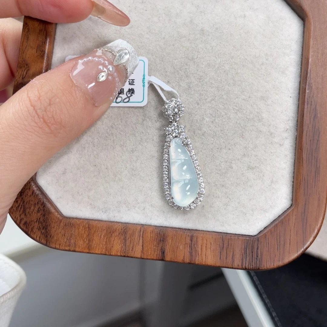 翡翠颈饰银S925镶嵌124558