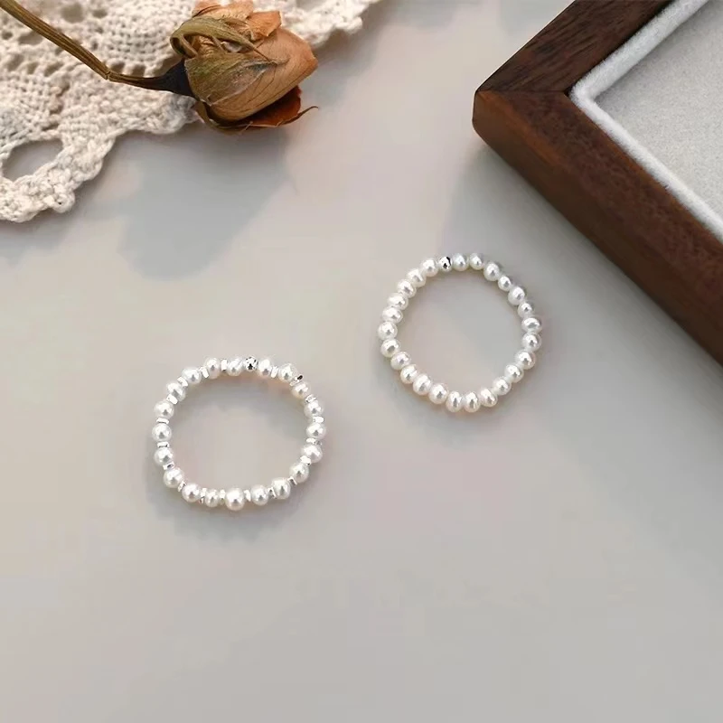 珍珠碎银子满天星戒指 97 MY