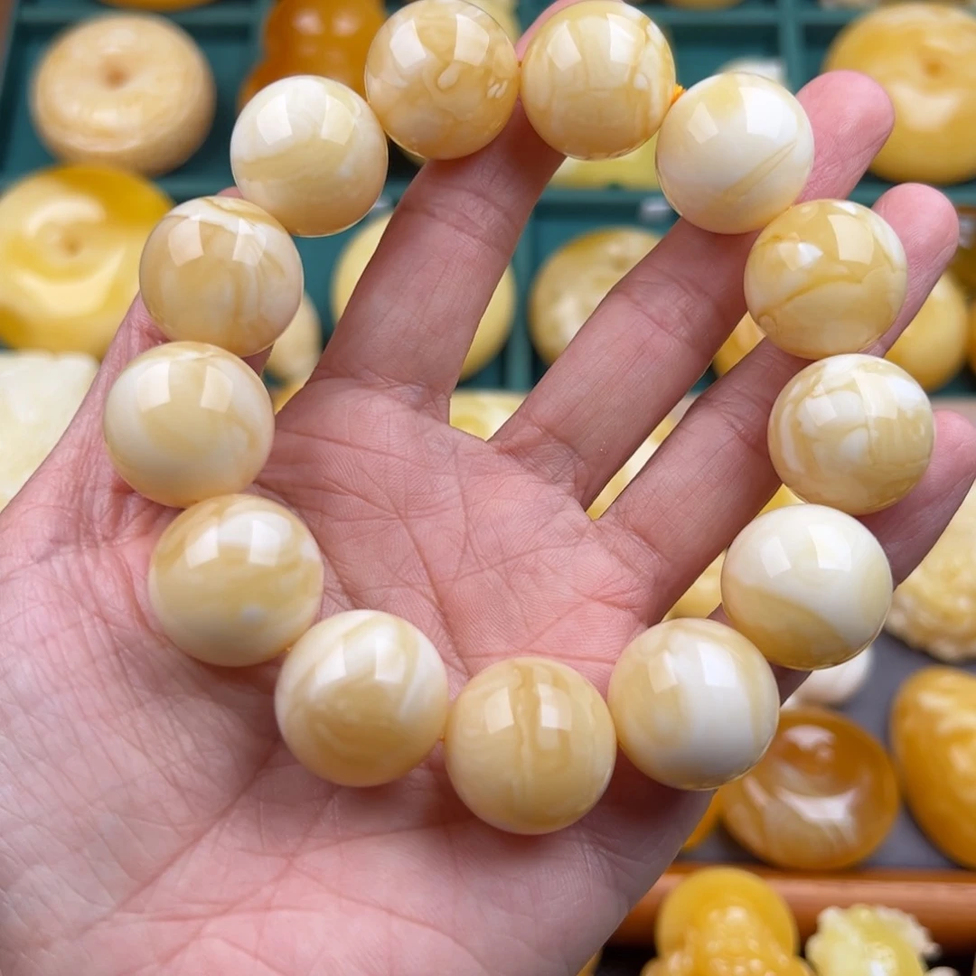 琥珀颈饰未镶嵌纯天然琥珀蜜蜡无优化