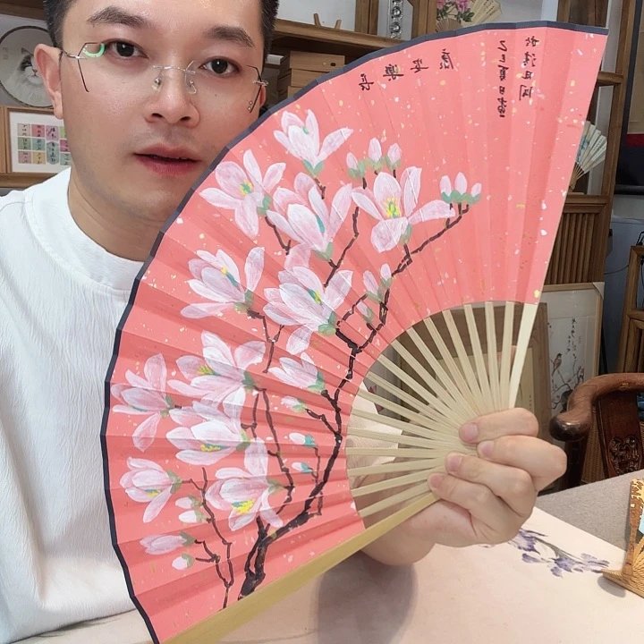 纸手绘作品折扇九寸折扇