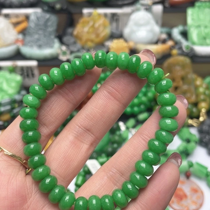 翡翠未镶嵌颈饰手链干青处理10