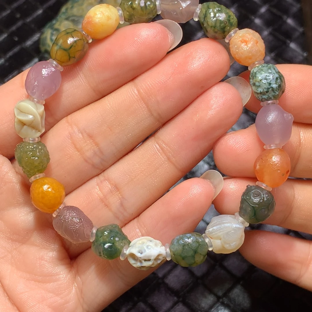 未镶嵌玛瑙/玉髓珠宝半成品