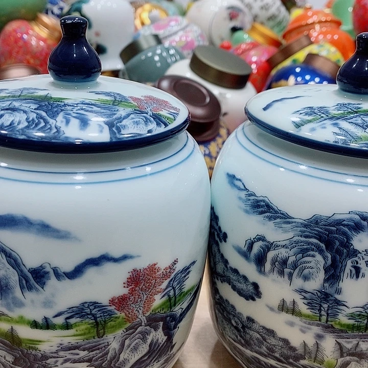 陶摆件储存罐茶叶罐密封罐