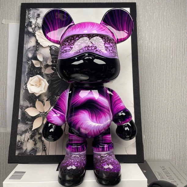 瑕疵（300-350）DIY流体熊创意摆件存钱罐