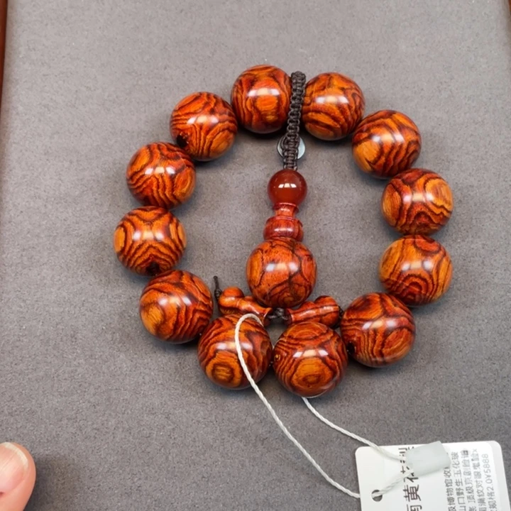 黄花梨/降香黄檀手串/手链鸭*儿海南黄花梨双面京剧脸谱20