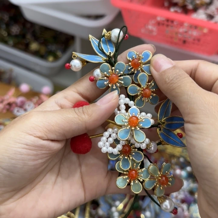 醋酸铁合金鹅毛仿点翠