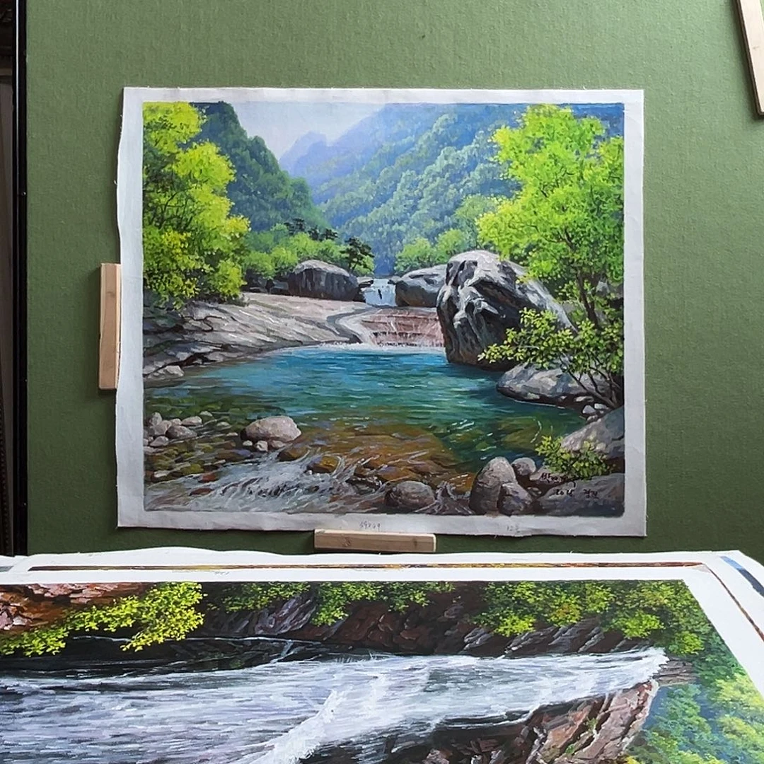 油画朝鲜艺术家油画作品