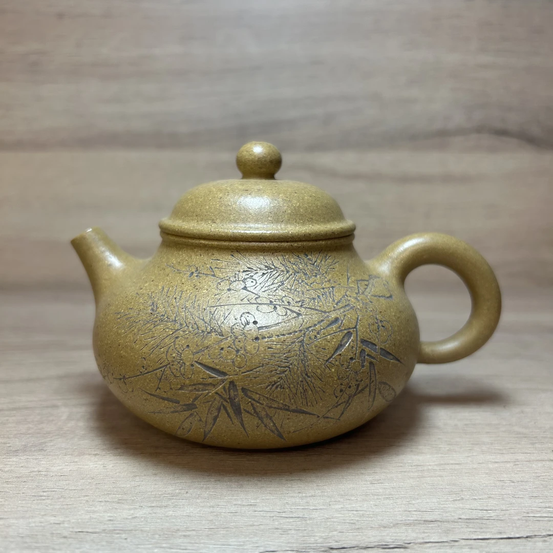 无钛酸钡无添加原矿紫砂黄金段容天刻绘全手工