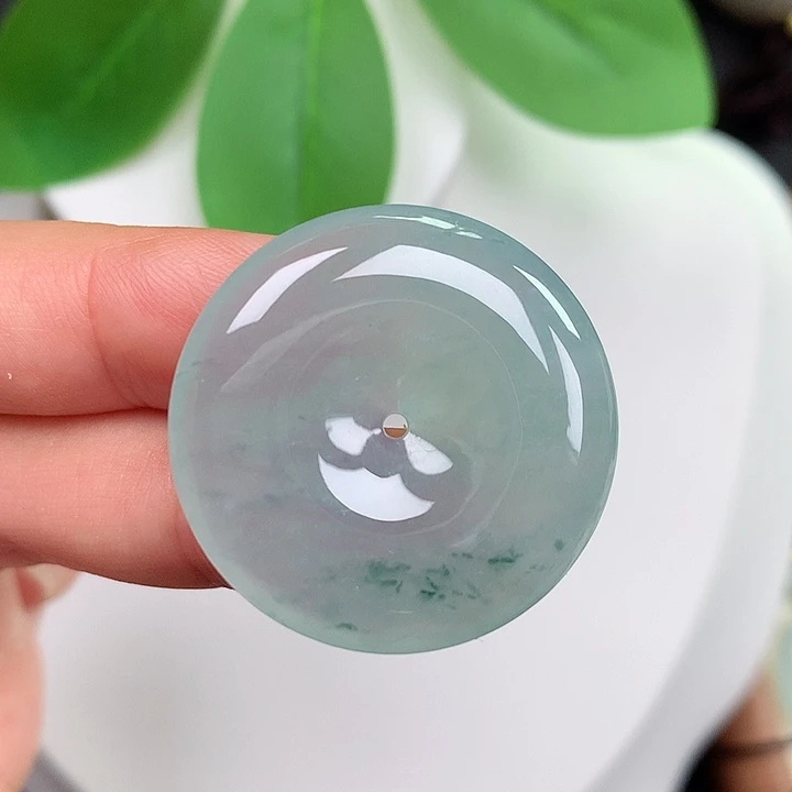 翡翠未镶嵌颈饰平安扣29.5x5.3mm