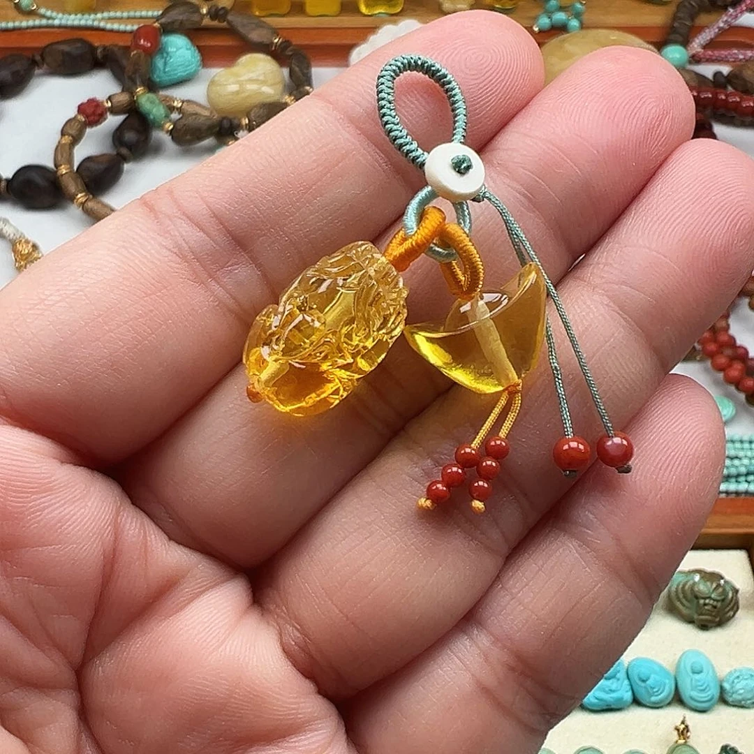 琥珀吊坠(不含链)未镶嵌