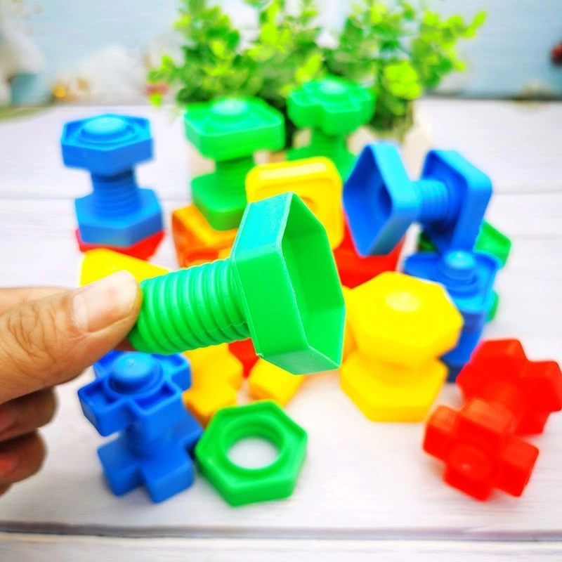 拧螺丝玩具1-3岁儿童益智塑料形状配对螺母组合拆装幼儿积木宝宝.