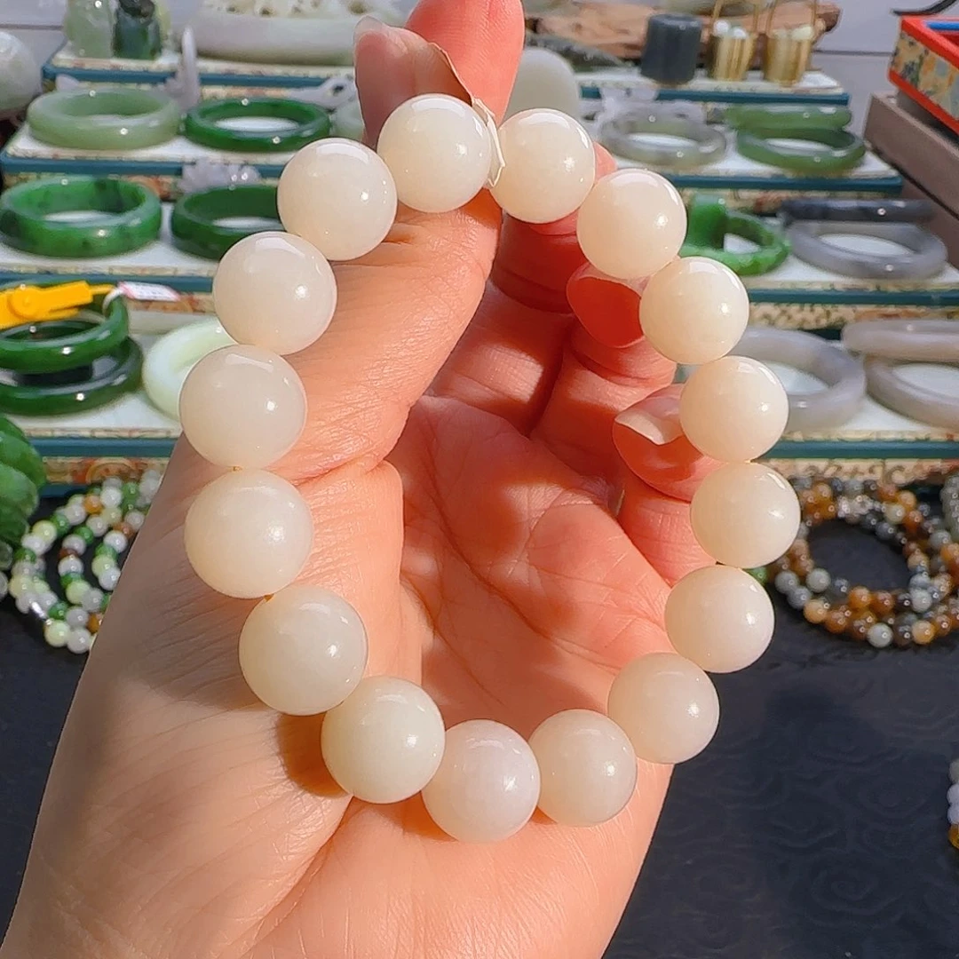 未镶嵌手串和田玉白玉手串