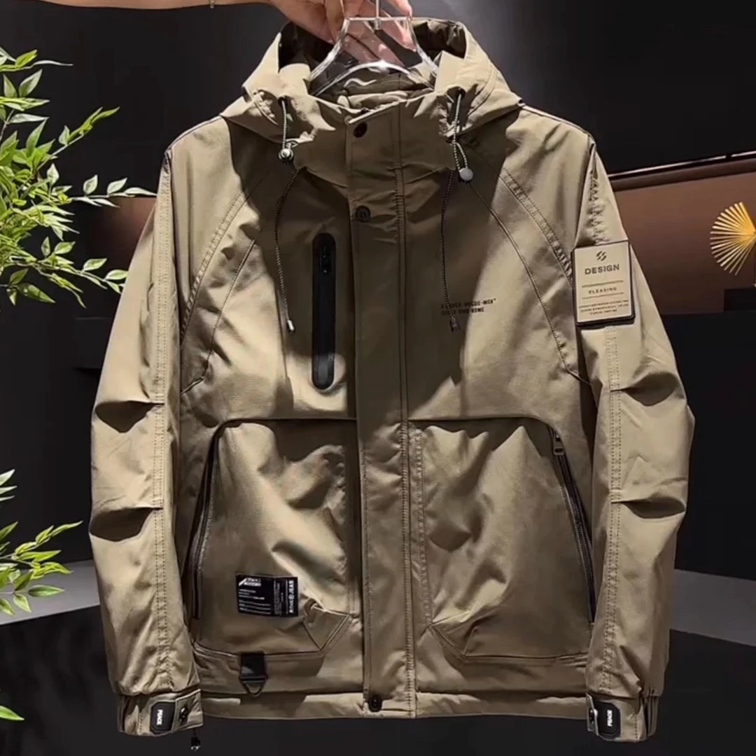 梦泡秋冬季二棉冲锋衣男士时尚百搭防寒服男男士20初中生冬季衣服