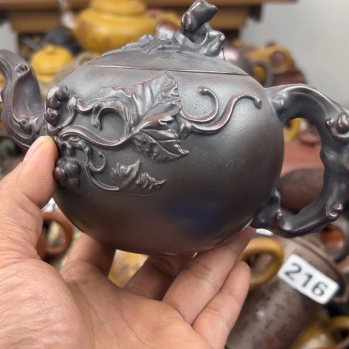 茶壶紫砂紫砂壶尾巴掉了