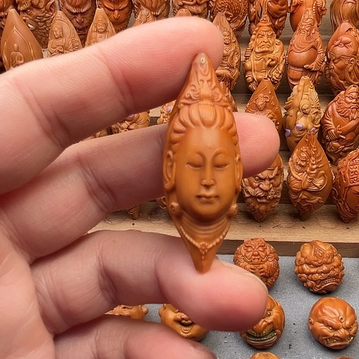 橄榄核吊坠18观音