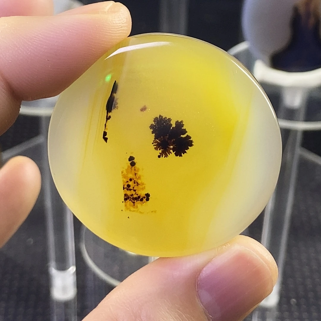 合成碳硅石非金属时尚图纹画面石饰品