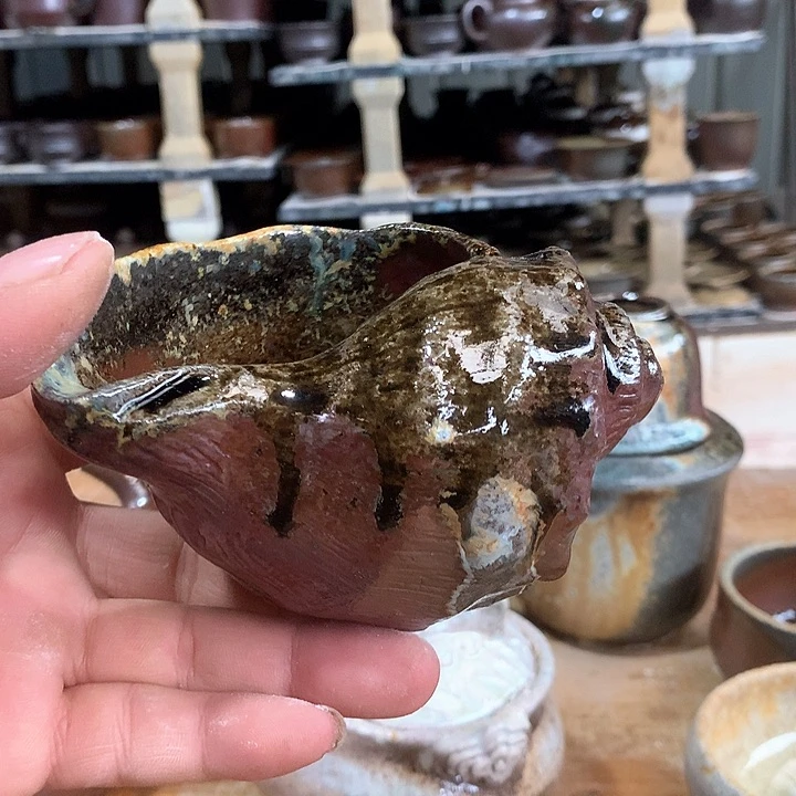 紫砂茶壶悟**人纯自然高温裸柴烧