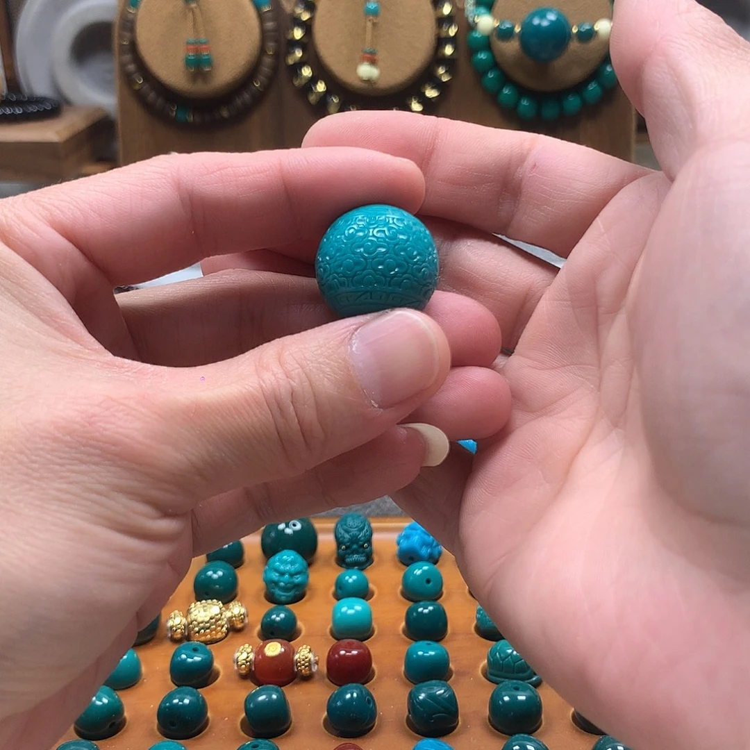 颈饰琉璃果冻色22mm云纹