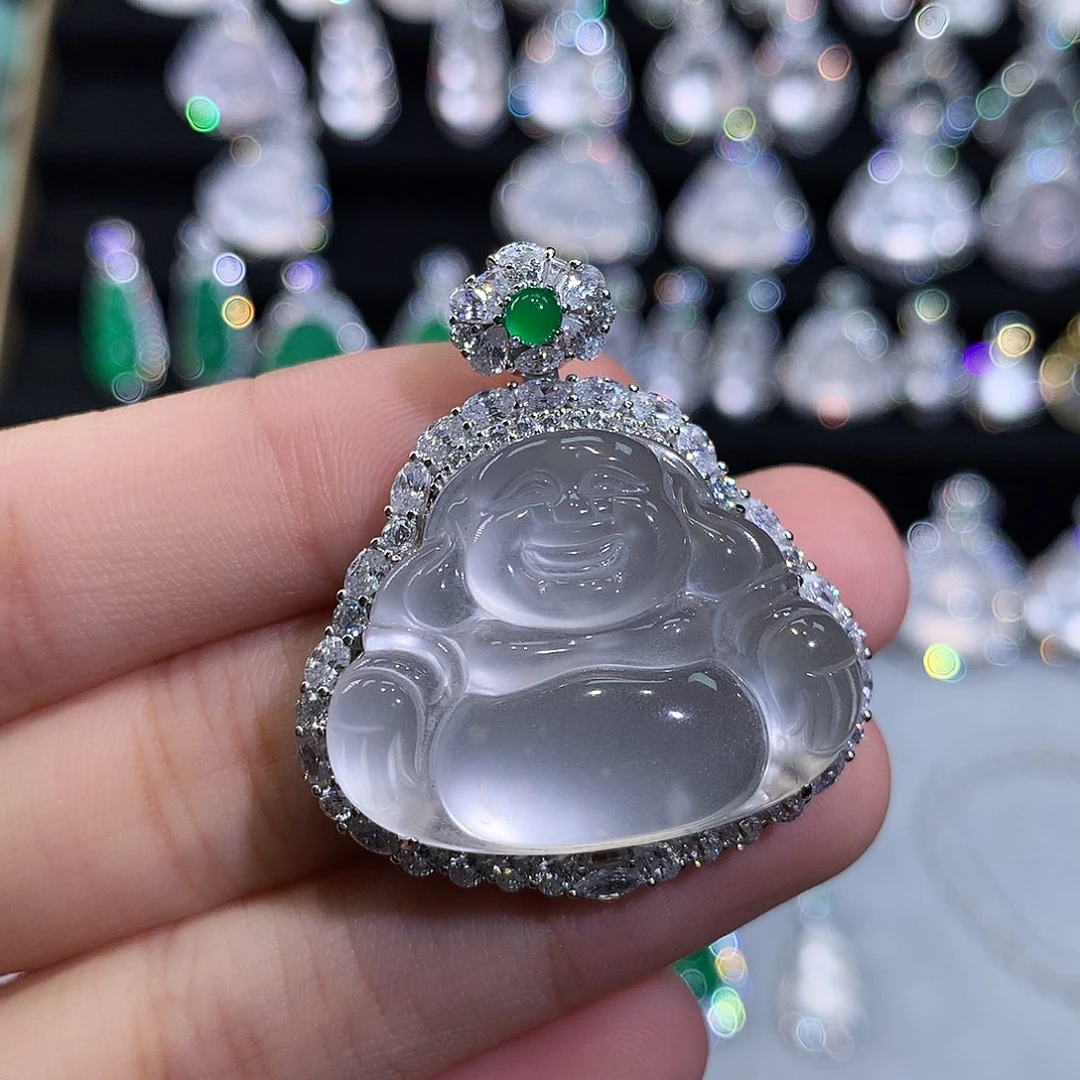 吊坠(不含链)银S925镶嵌石英质玉