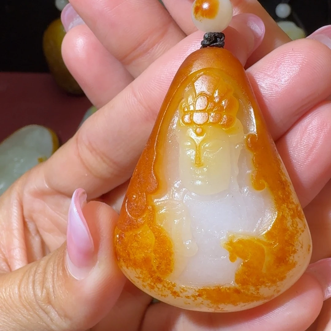 @***！和田玉未镶嵌挂件