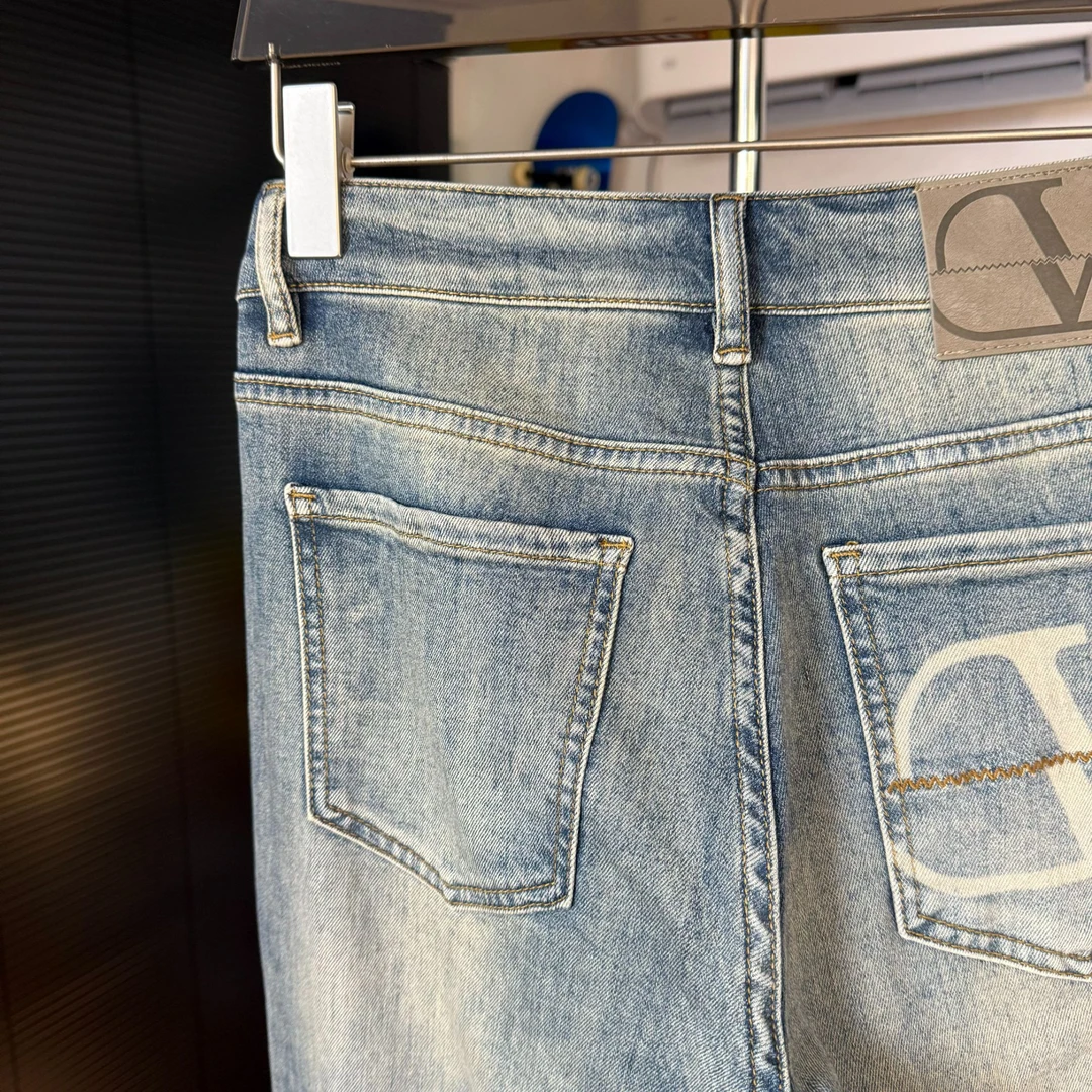 夏季新款高端欧货中腰修身小直筒牛仔裤6205