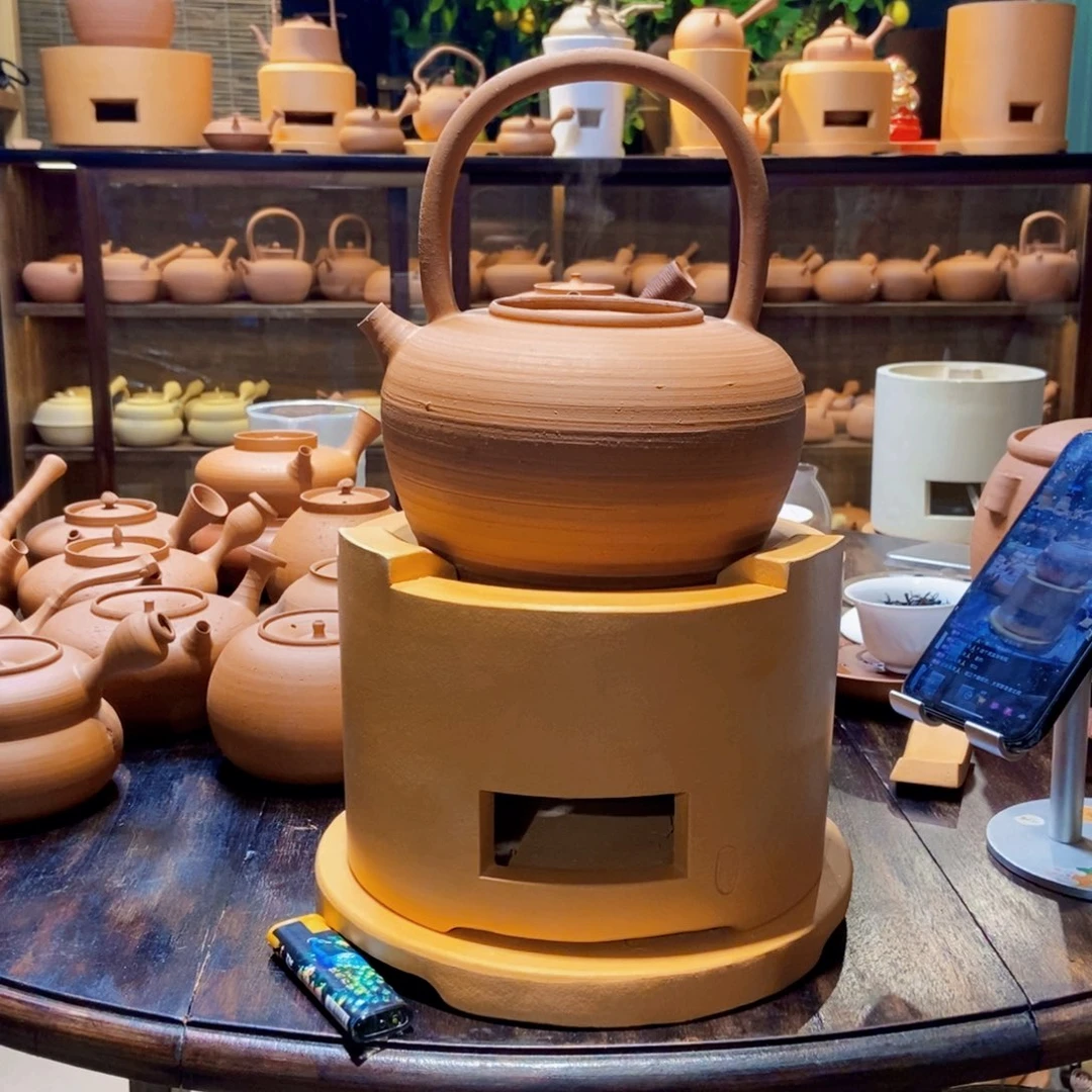 红泥水木老师大提梁，火锅炉，火锅壶