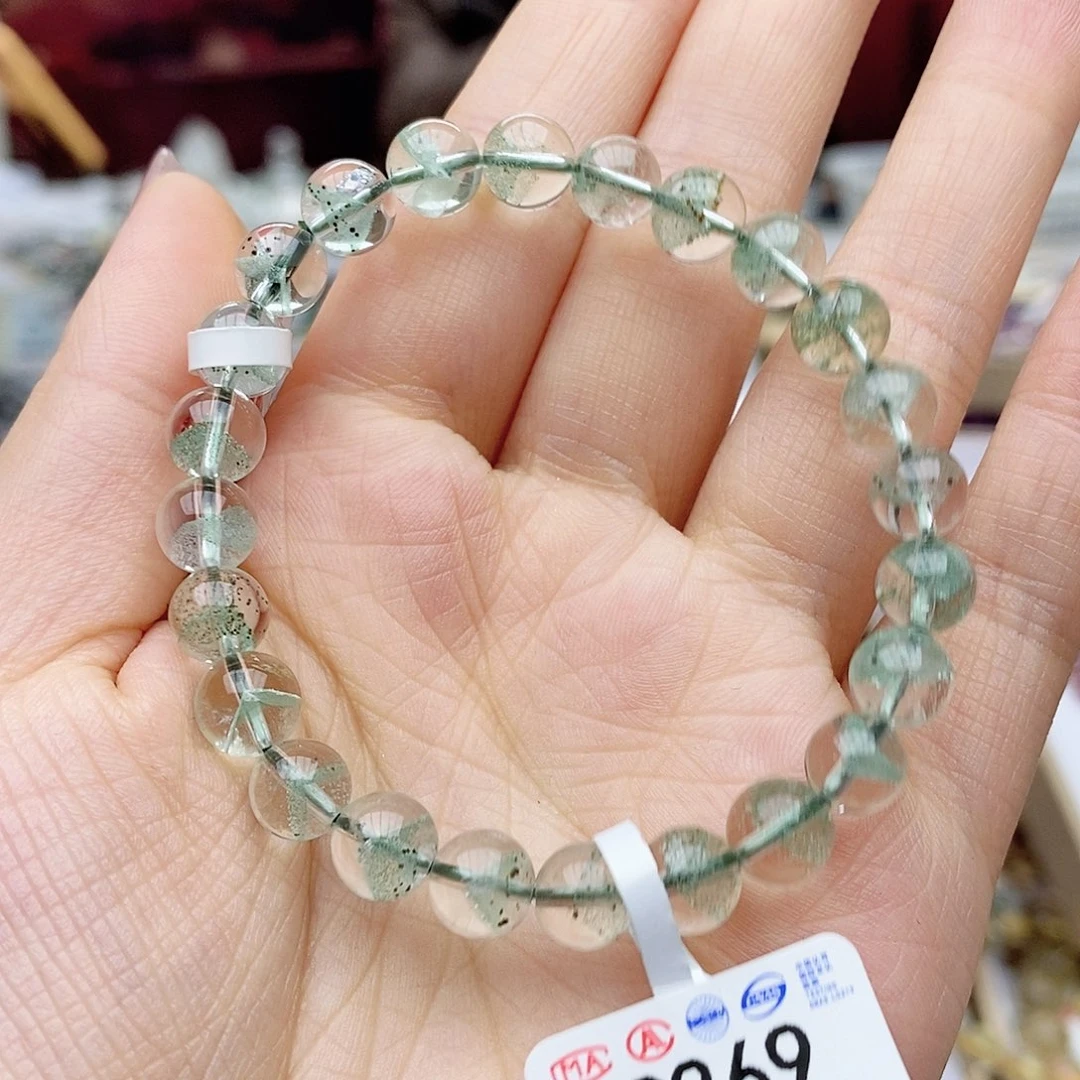 水晶手链未镶嵌C369 翠绿幽灵金字塔