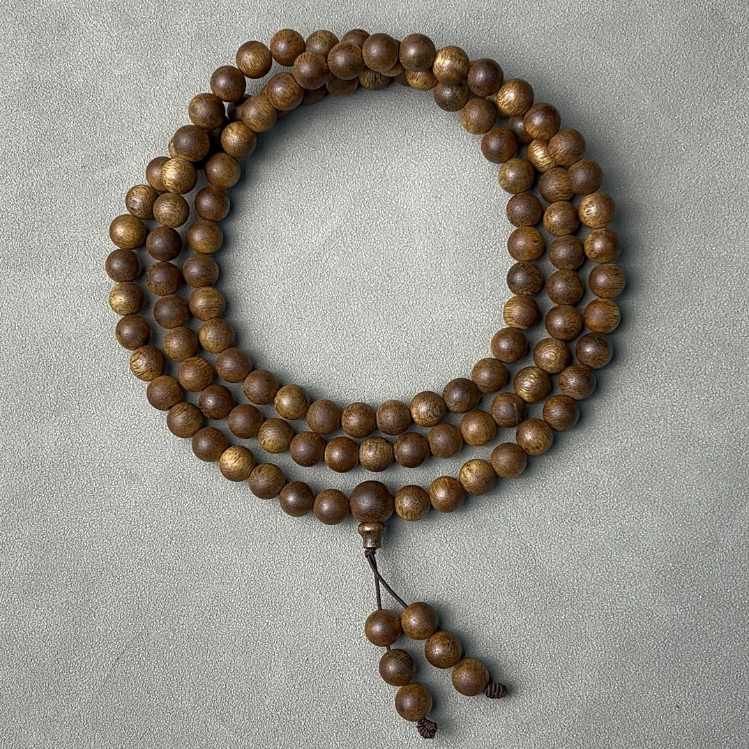 沉香海南尖峰岭莺歌绿奇楠0.8多圈99分沉沉香手串多样性发其一