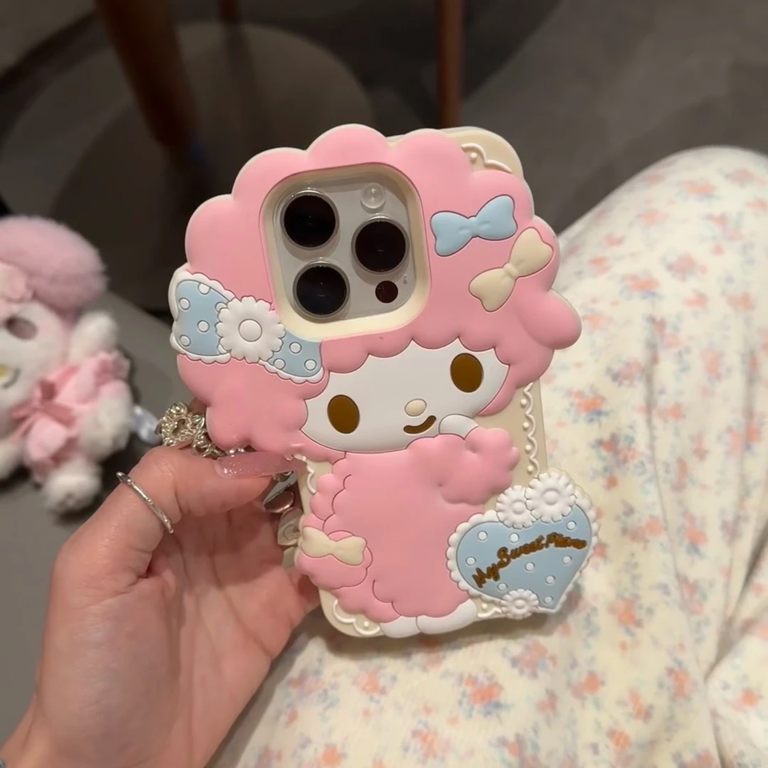 古早爱心小羊美乐蒂适用苹果16promax立体15pro手机壳14/13硅胶16