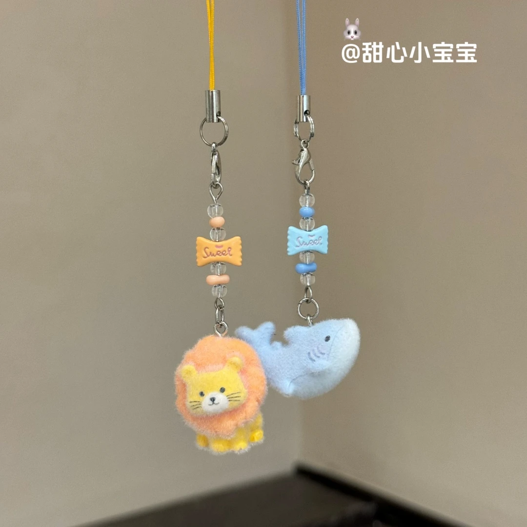可爱植绒挂件立体包包动物手机链钥匙扣少女礼物挂饰高颜值情侣款