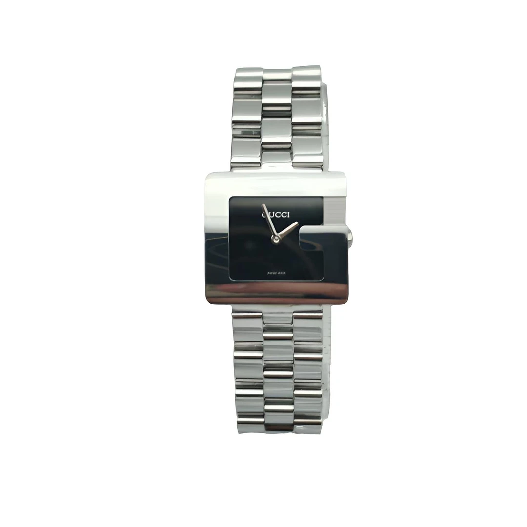 95新 GUCCI/古驰 古驰黑盘方盘石英手表/表径26.5*24.5