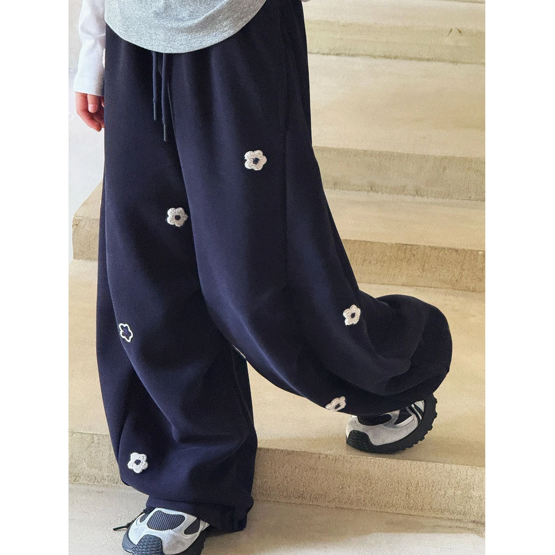 K29827孙小美韩系女童休闲裤秋装儿童裤子2025新款春秋大童直筒裤