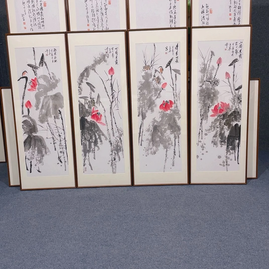 国画简*手绘作品带框