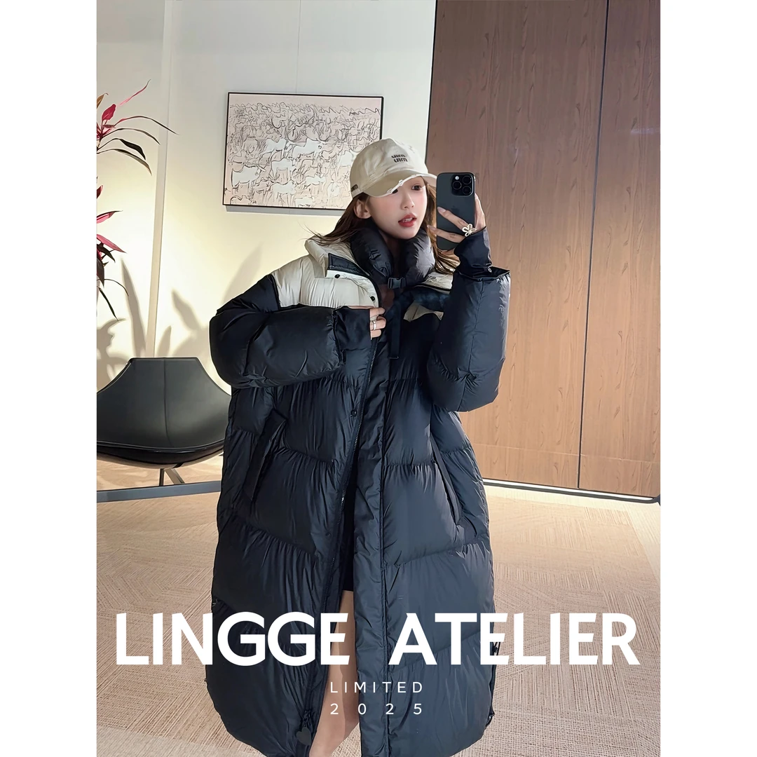 LINGGE ATELIER • 6170 反季捡漏轻奢连帽羽绒服宽松保暖女士外套