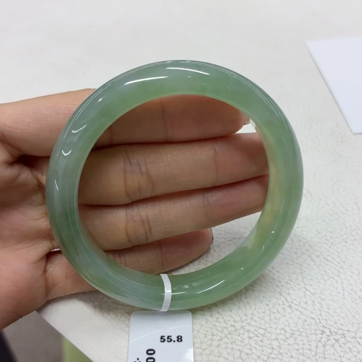 未镶嵌手镯翡翠缅甸翡翠手镯54.8